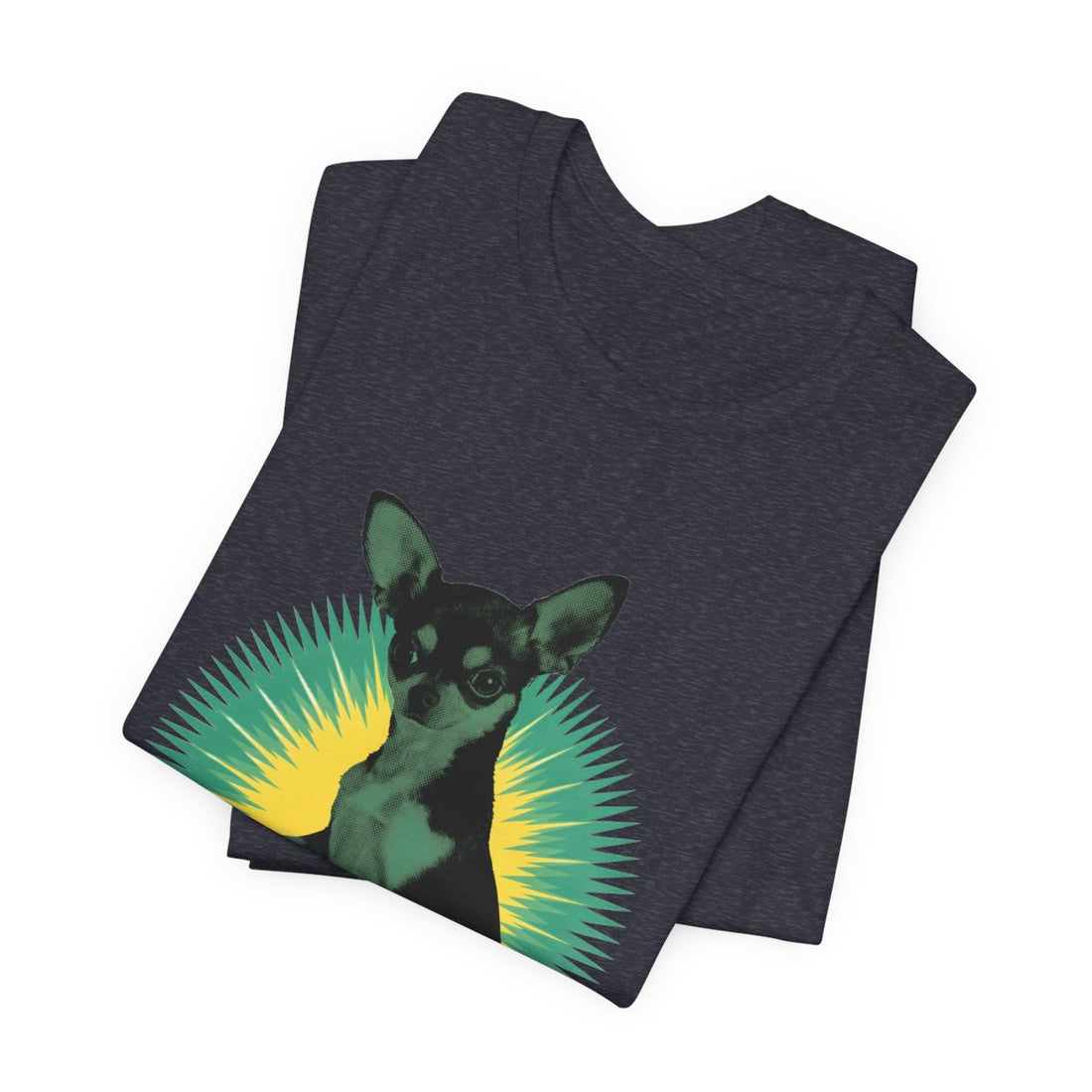 Heather Navy — Folded | Chihuahua 'The 5 LB Terror' Tee