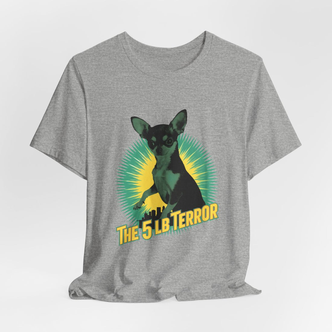 Athletic Heather — Hanging | Chihuahua 'The 5 LB Terror' Tee