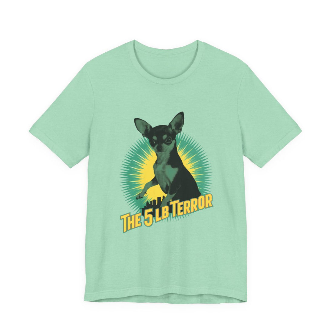 Heather Mint — Front | Chihuahua 'The 5 LB Terror' Tee