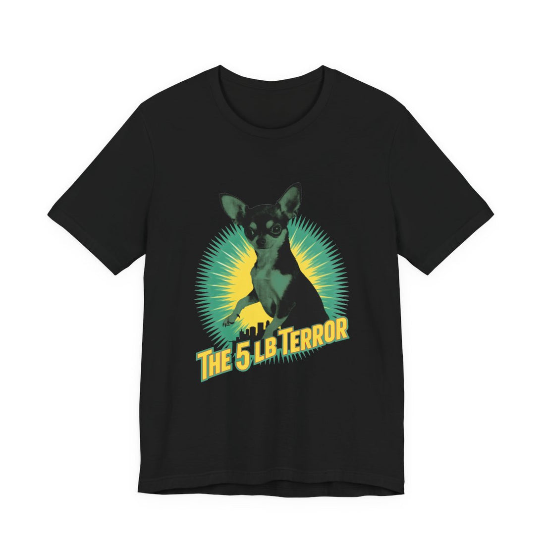 Black — Front | Chihuahua 'The 5 LB Terror' Tee