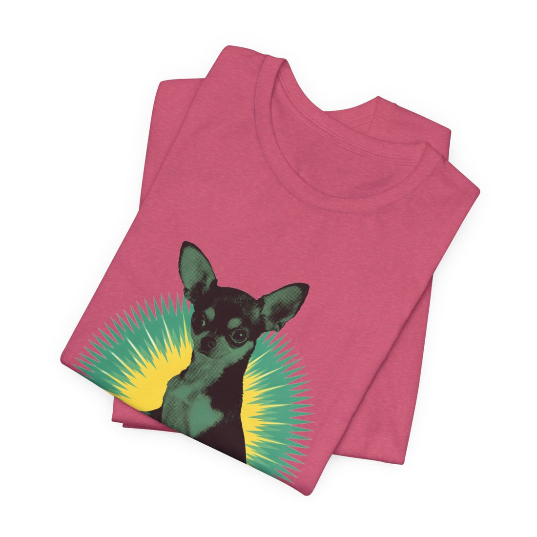 Heather Raspberry — Folded | Chihuahua 'The 5 LB Terror' Tee