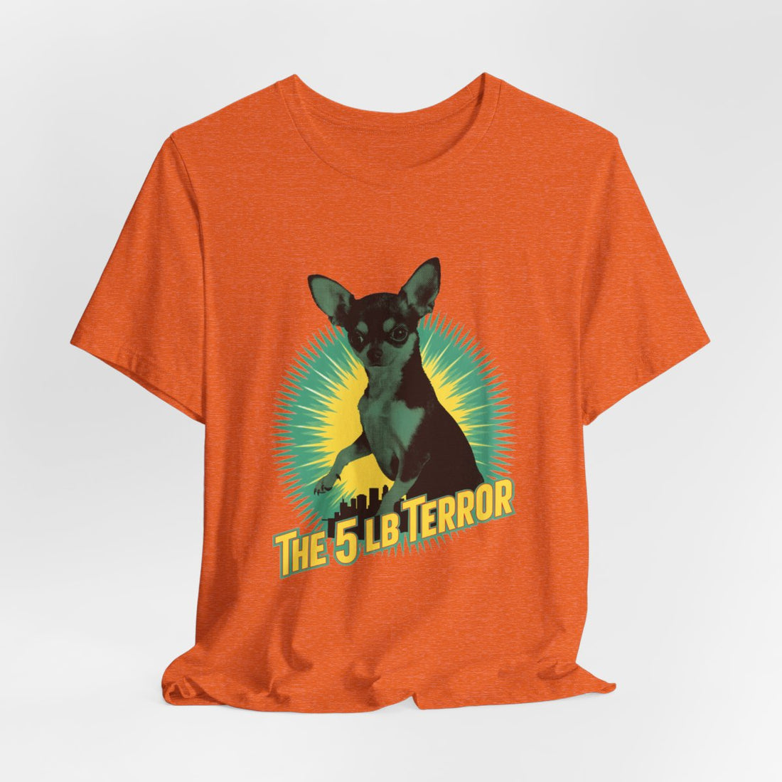 Heather Orange — Hanging | Chihuahua 'The 5 LB Terror' Tee
