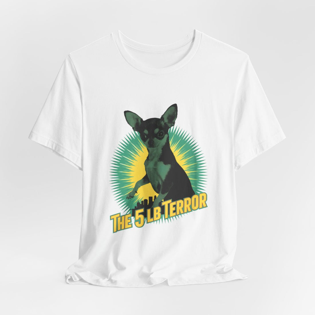 White — Hanging | Chihuahua 'The 5 LB Terror' Tee