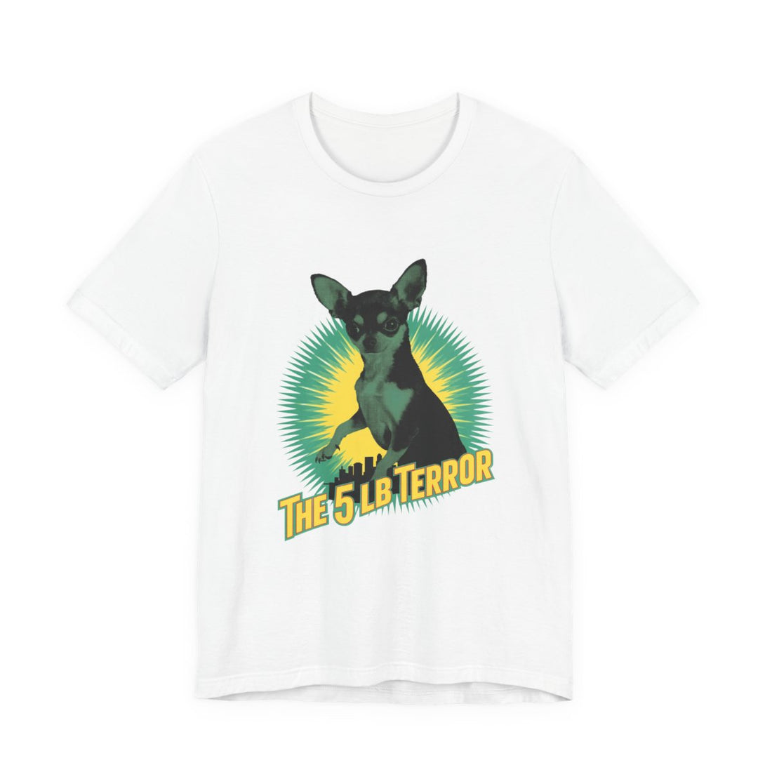 White — Front | Chihuahua 'The 5 LB Terror' Tee