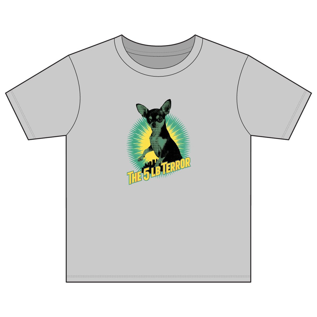 Sport Grey — Front | Chihuahua 'The 5 LB Terror' Youth Tee