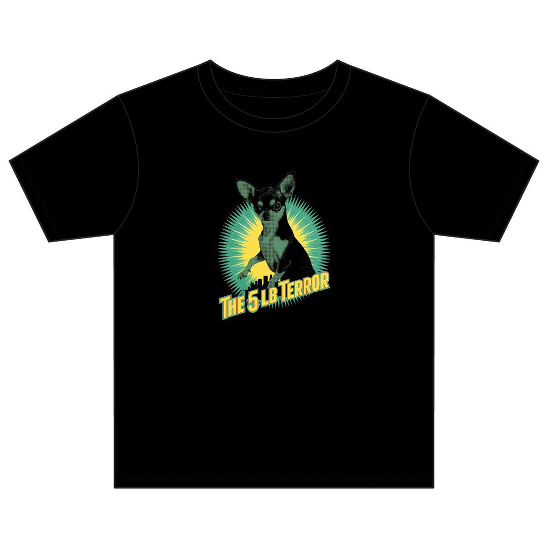Black — Front | Chihuahua 'The 5 LB Terror' Youth Tee