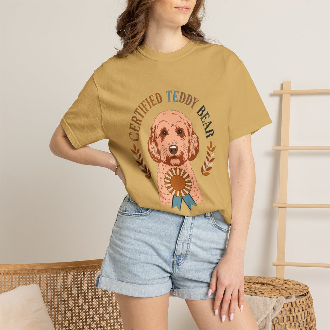 Mustard — Lifestyle | Cockapoo 'Certified Teddy Bear' Garment-Dyed Tee