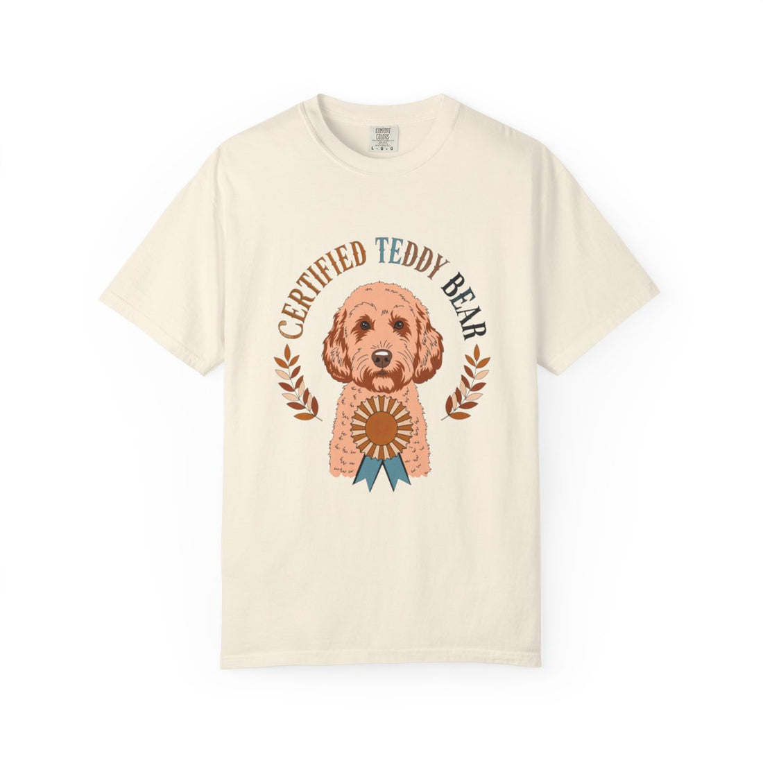 Ivory — Front | Cockapoo 'Certified Teddy Bear' Garment-Dyed Tee
