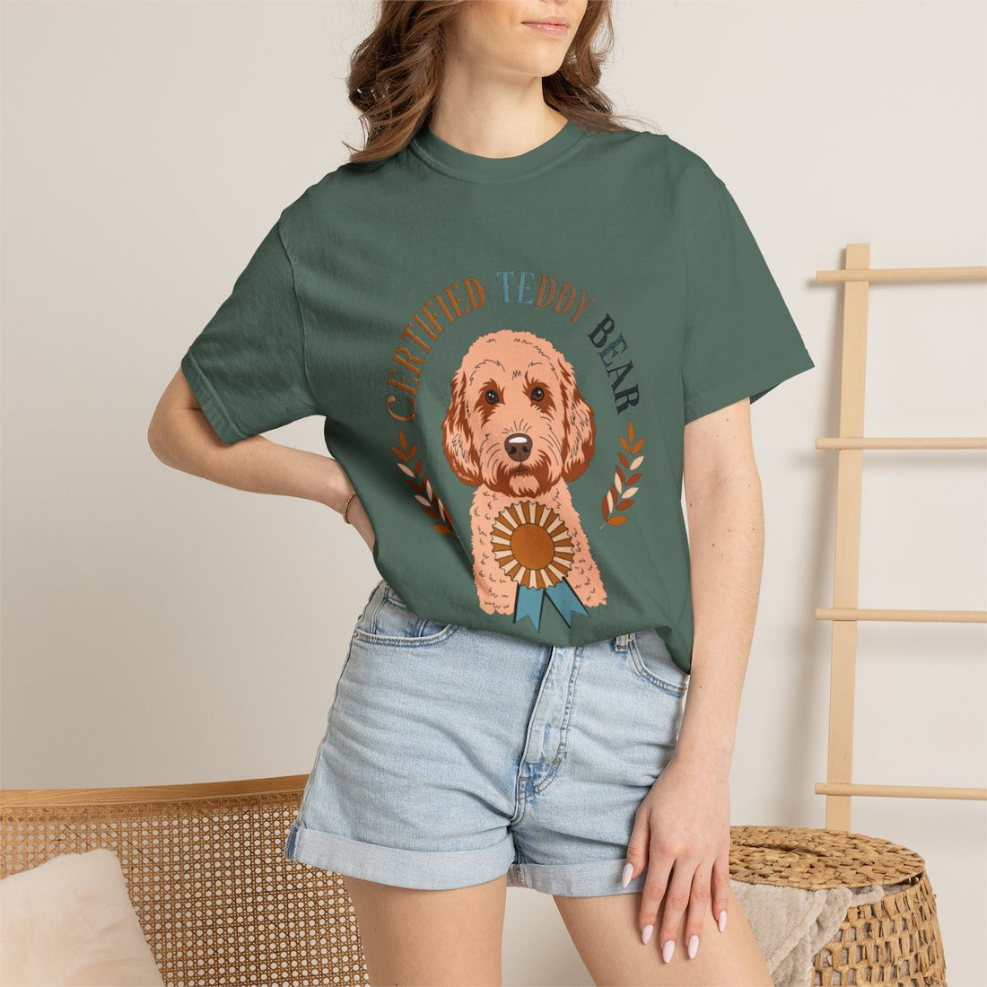 Blue Spruce — Lifestyle | Cockapoo 'Certified Teddy Bear' Garment-Dyed Tee
