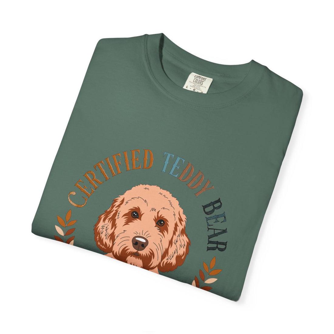 Blue Spruce — Folded | Cockapoo 'Certified Teddy Bear' Garment-Dyed Tee
