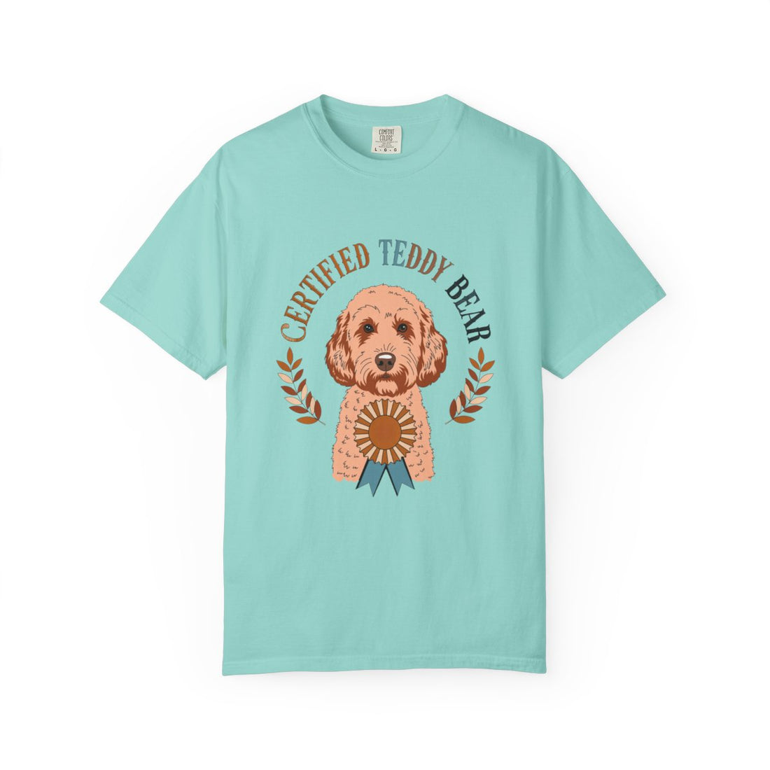 Chalky Mint — Front | Cockapoo 'Certified Teddy Bear' Garment-Dyed Tee