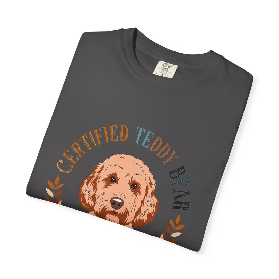Graphite — Folded | Cockapoo 'Certified Teddy Bear' Garment-Dyed Tee
