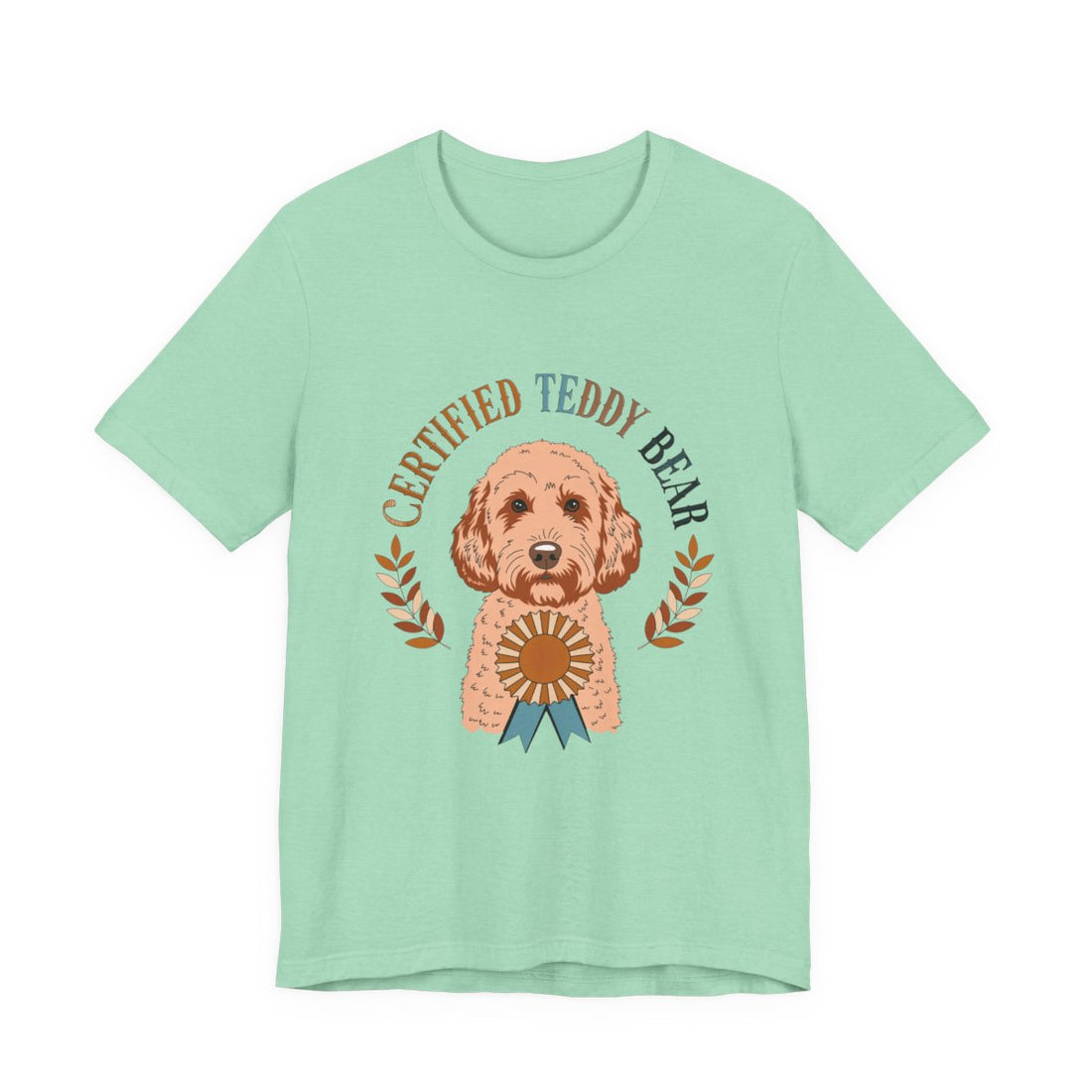 Heather Mint — Front | Cockapoo 'Certified Teddy Bear' Tee