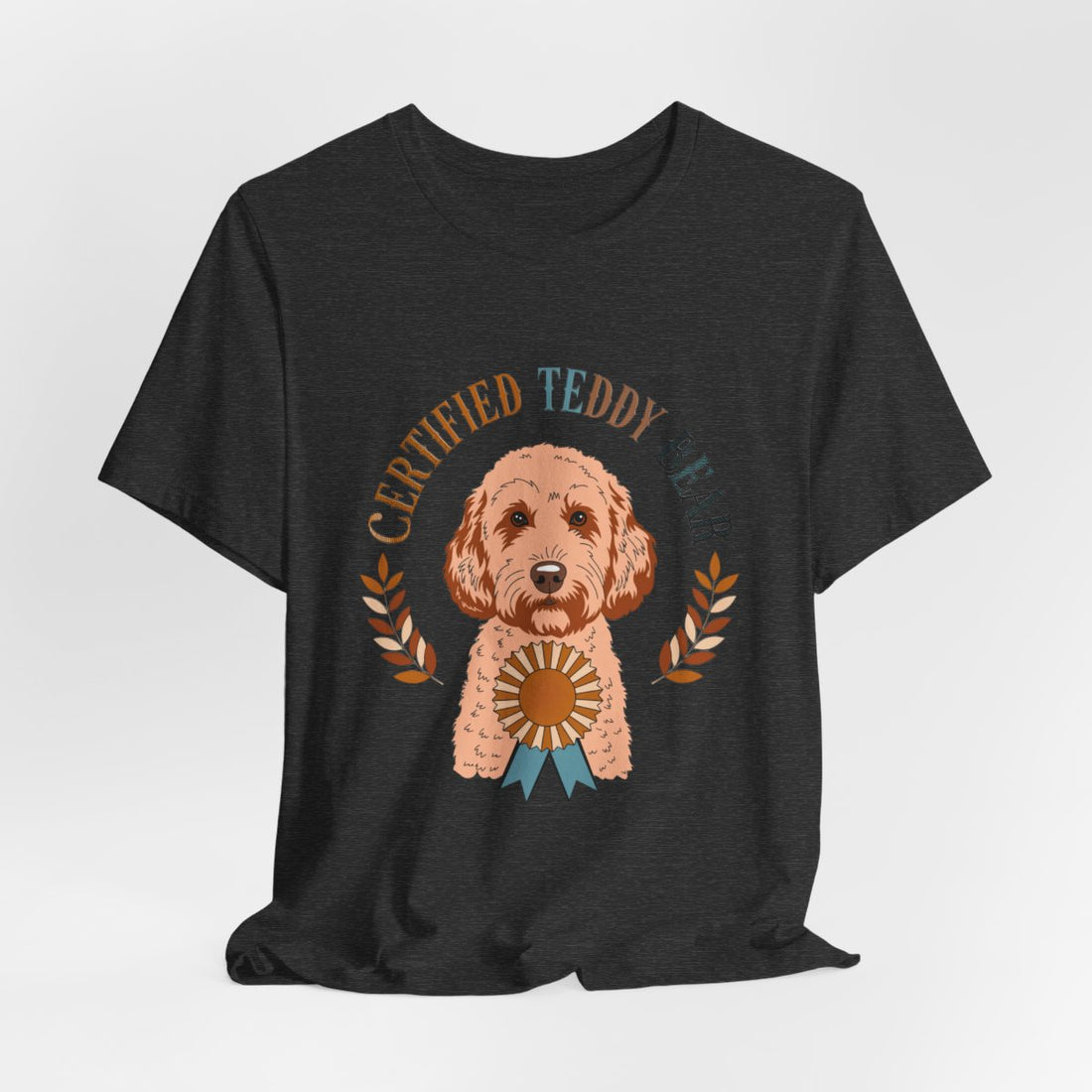 Dark Grey Heather — Hanging | Cockapoo 'Certified Teddy Bear' Tee