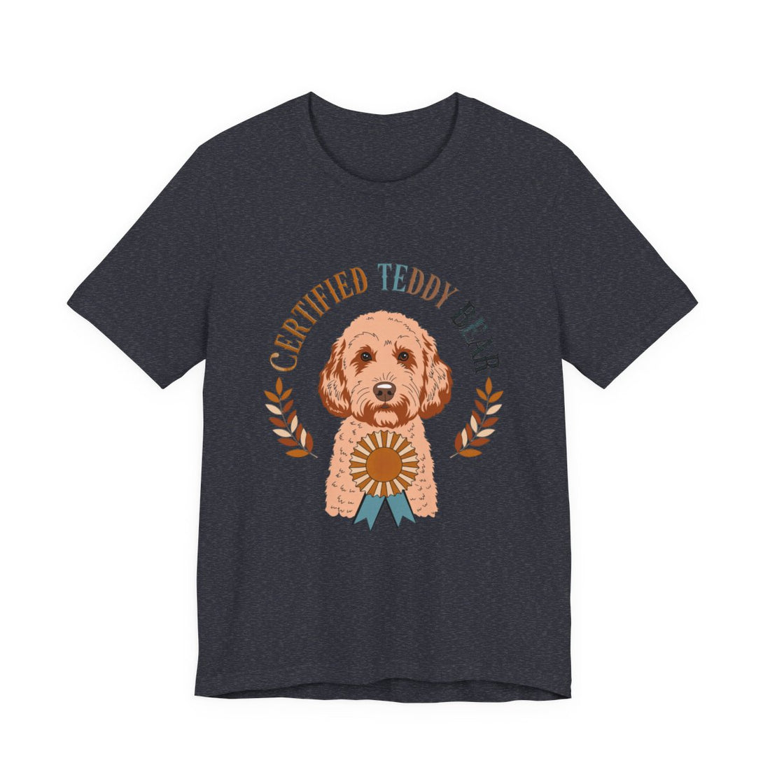 Heather Navy — Front | Cockapoo 'Certified Teddy Bear' Tee