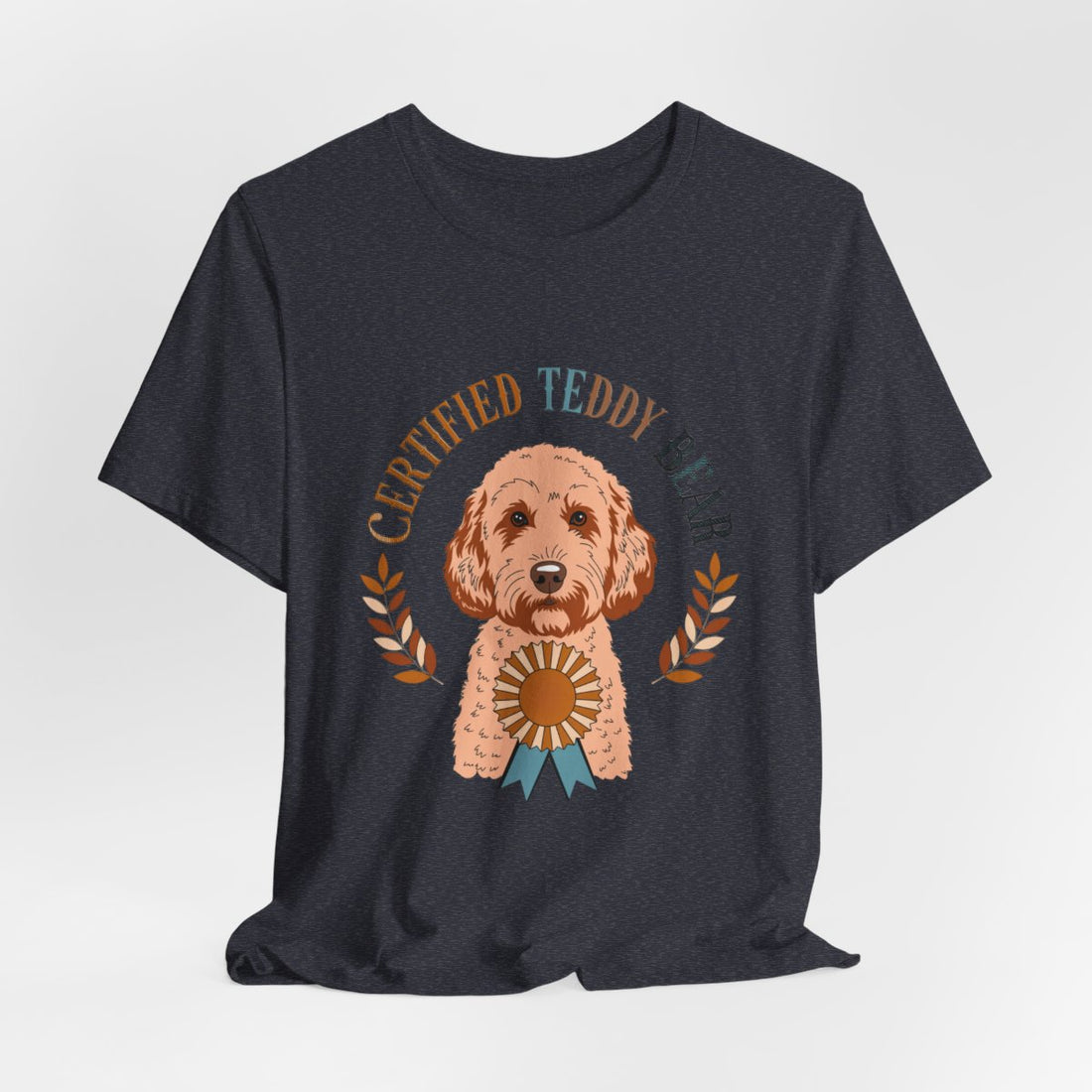 Heather Navy — Hanging | Cockapoo 'Certified Teddy Bear' Tee