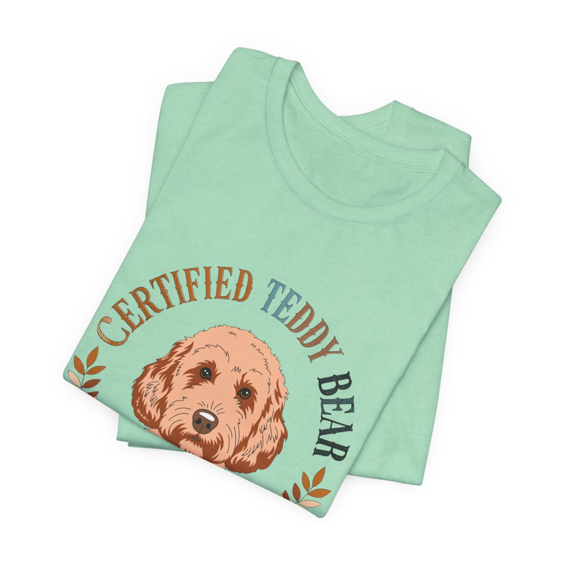 Heather Mint — Folded | Cockapoo 'Certified Teddy Bear' Tee