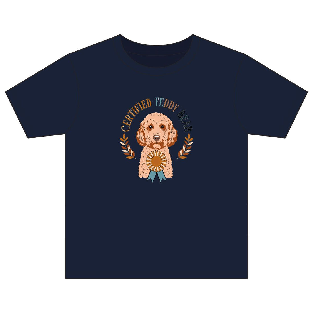 Navy — Front | Cockapoo 'Certified Teddy Bear' Youth Tee