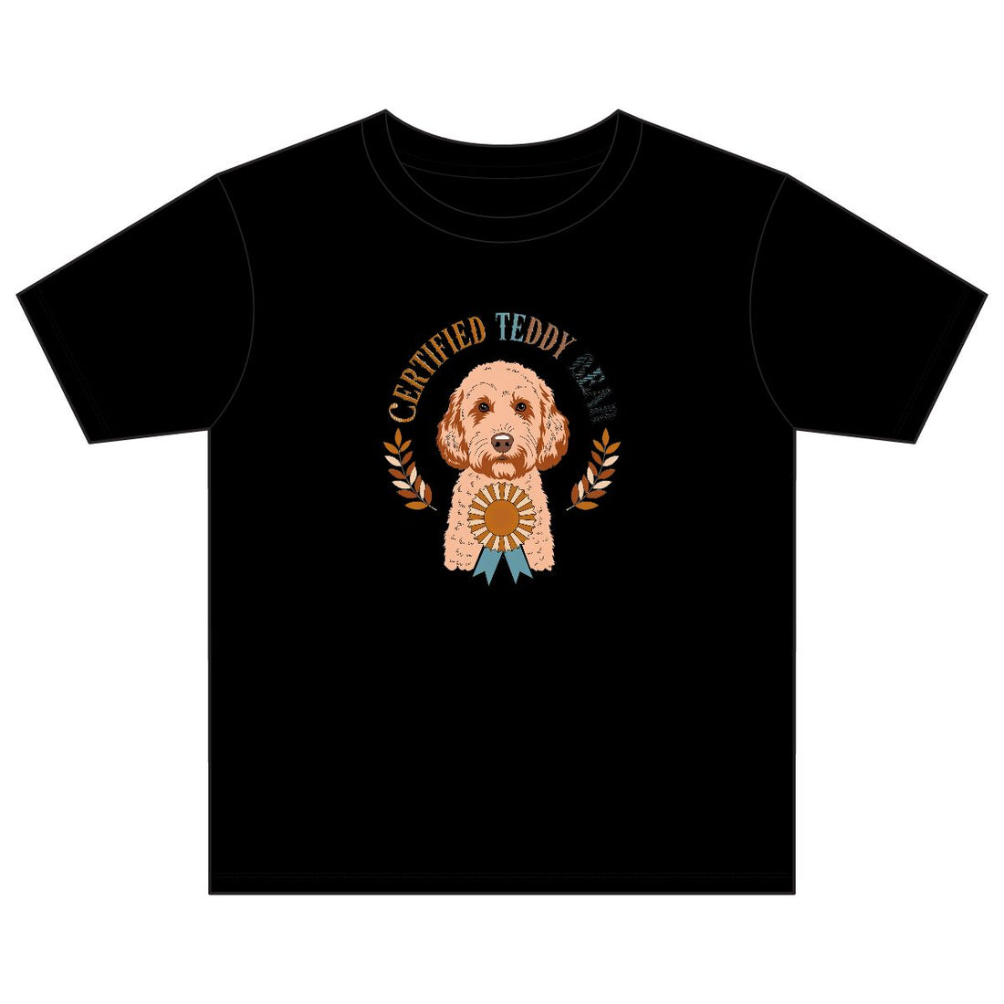 Black — Front | Cockapoo 'Certified Teddy Bear' Youth Tee