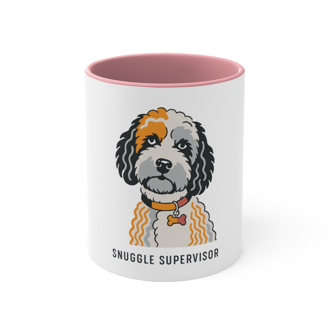 Pink — Front | Cockapoo Snuggle Supervisor Accent Mug