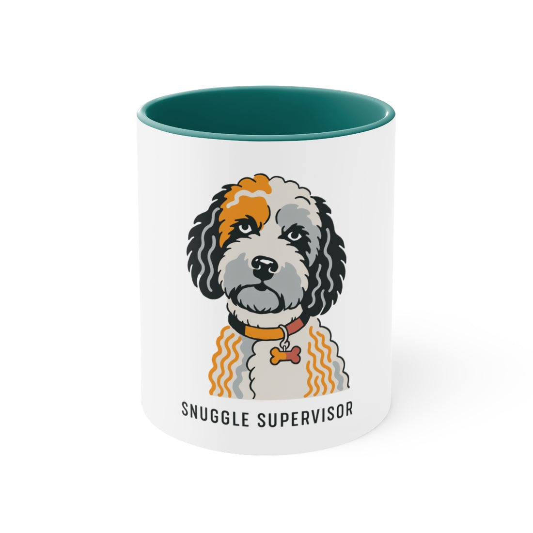 Green — Front | Cockapoo Snuggle Supervisor Accent Mug