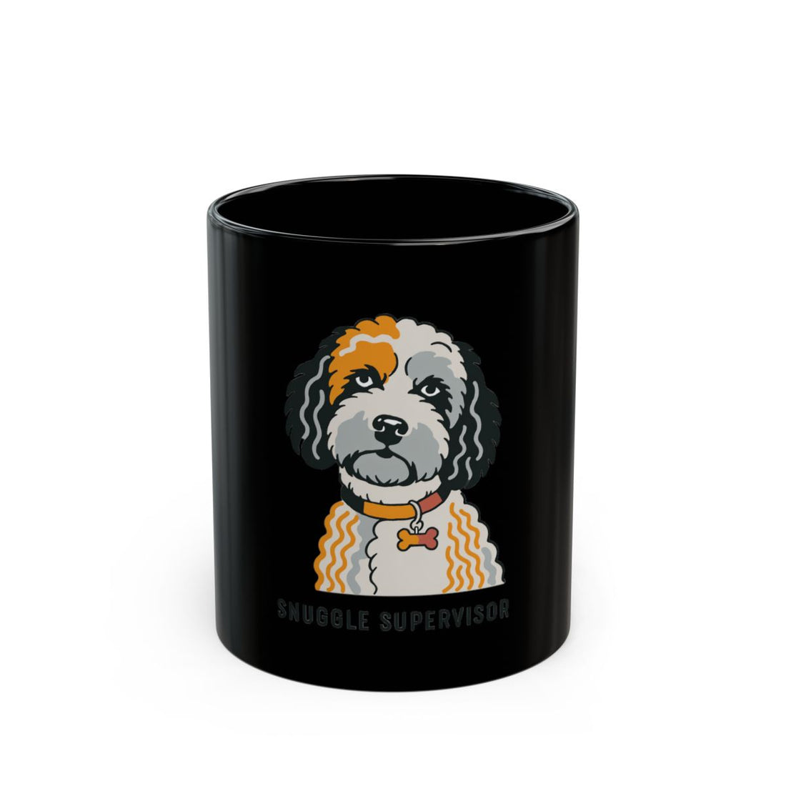 11oz — Front | Cockapoo Snuggle Supervisor Black Mug