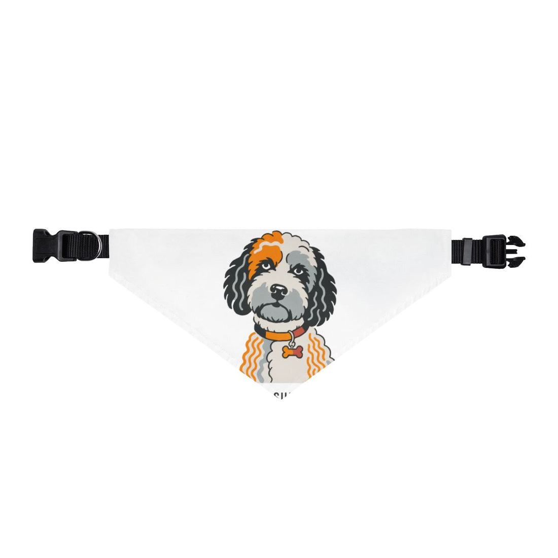 XL — Front | Cockapoo Snuggle Supervisor Clip-On Bandana