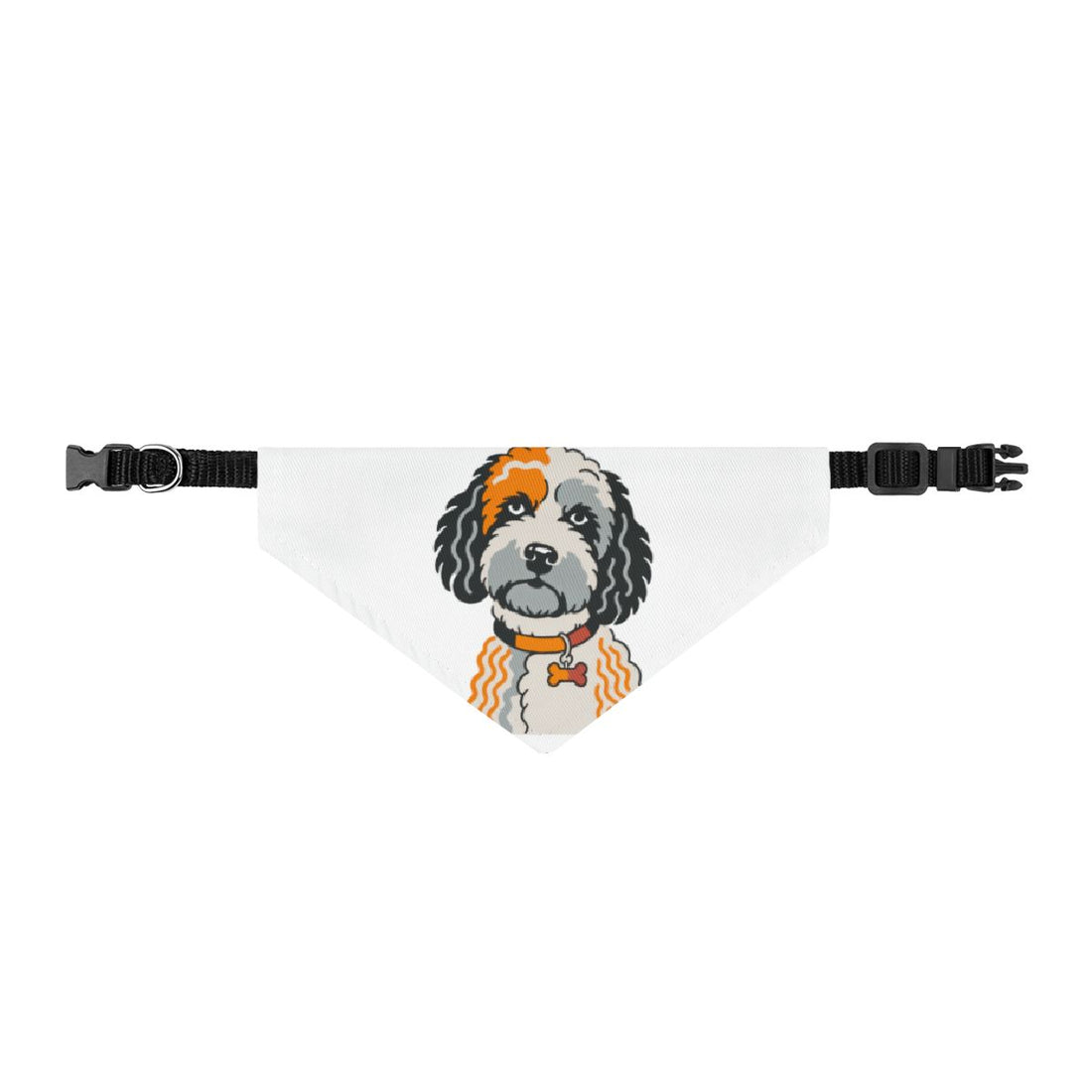 S — Front | Cockapoo Snuggle Supervisor Clip-On Bandana