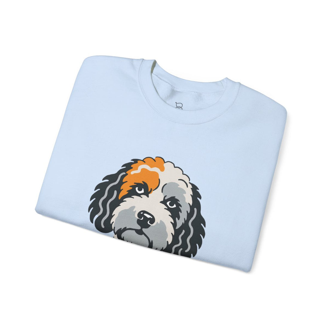 Light Blue — Folded | Cockapoo Snuggle Supervisor Crewneck Sweatshirt