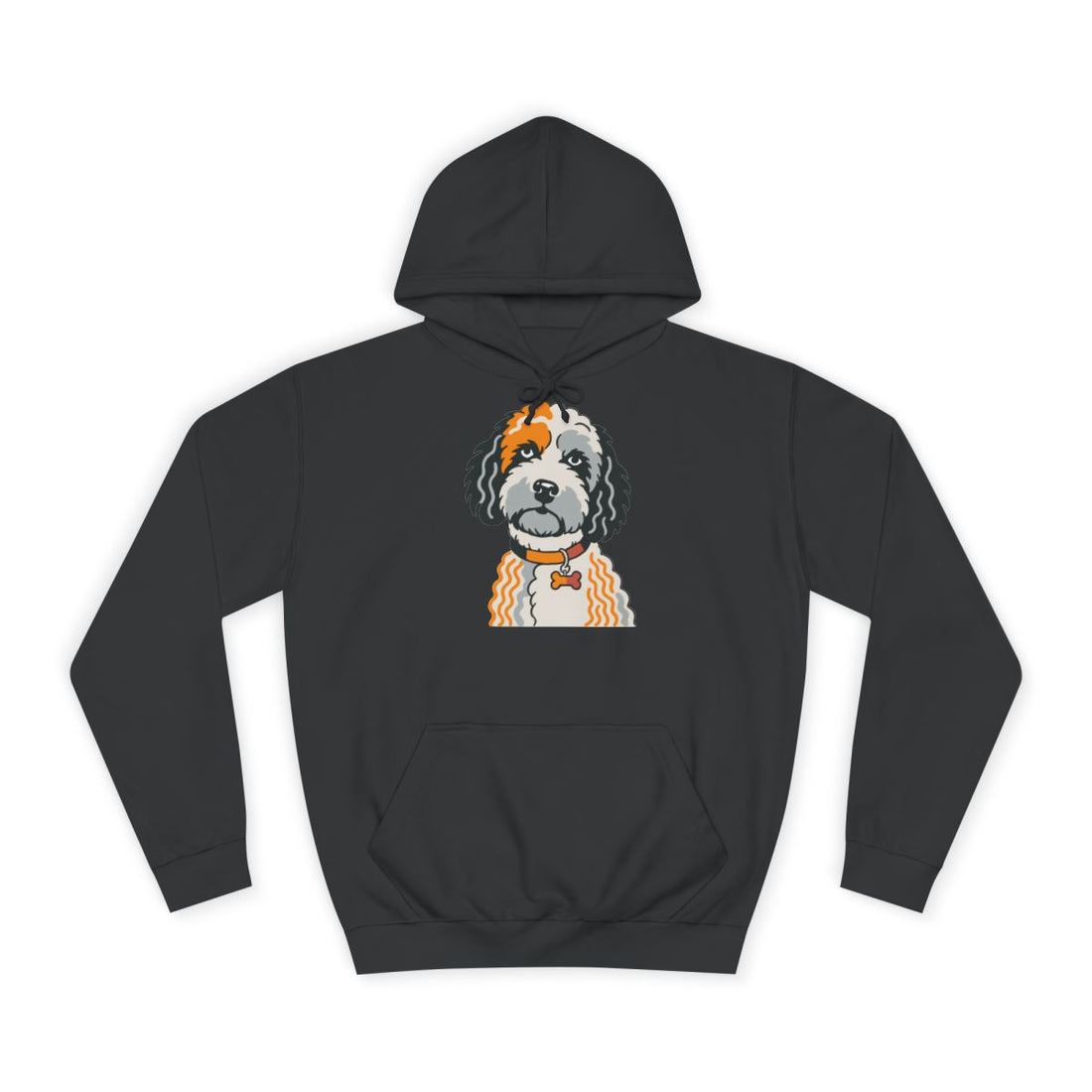 Jet Black — Front | Cockapoo Snuggle Supervisor Hoodie