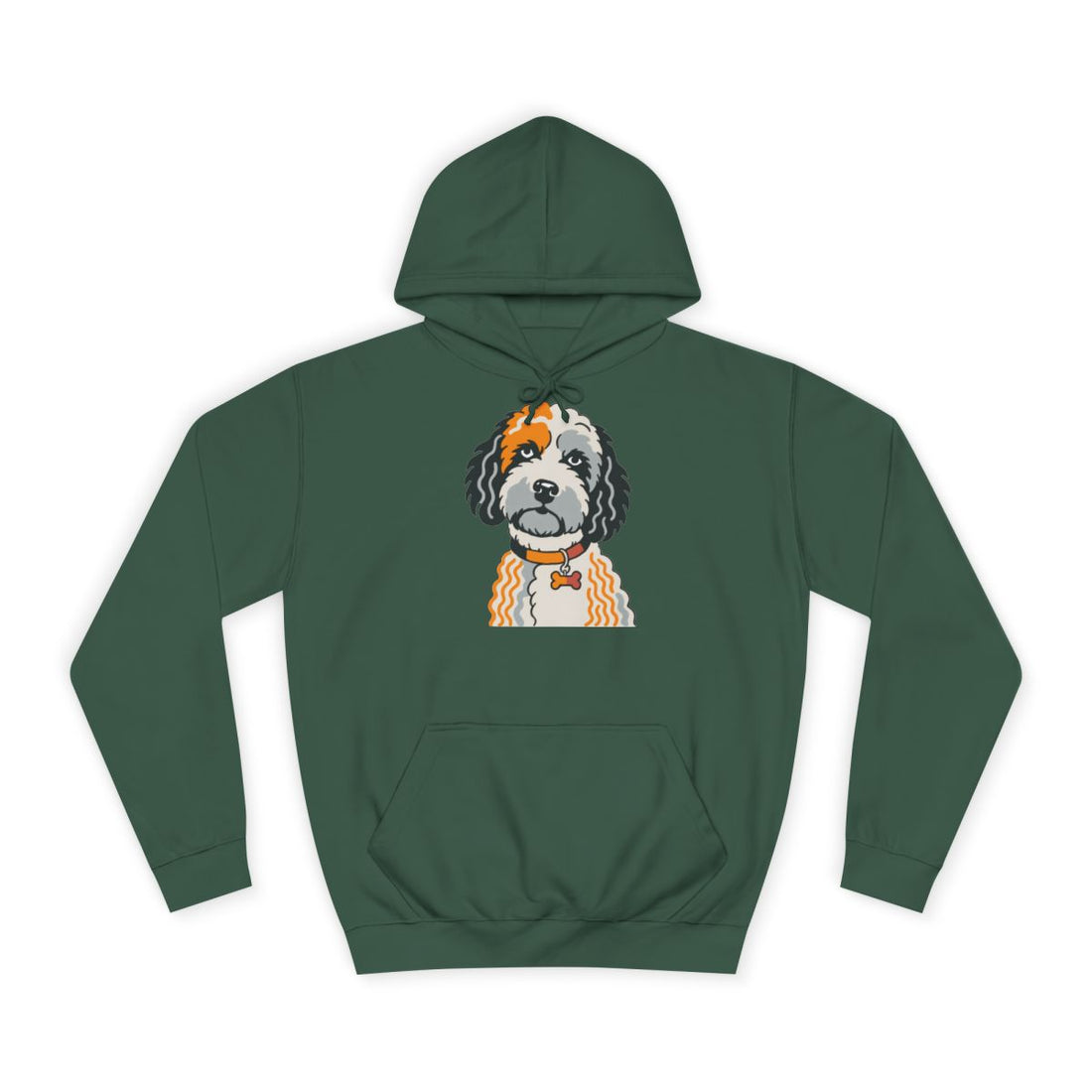 Bottle Green — Front | Cockapoo Snuggle Supervisor Hoodie