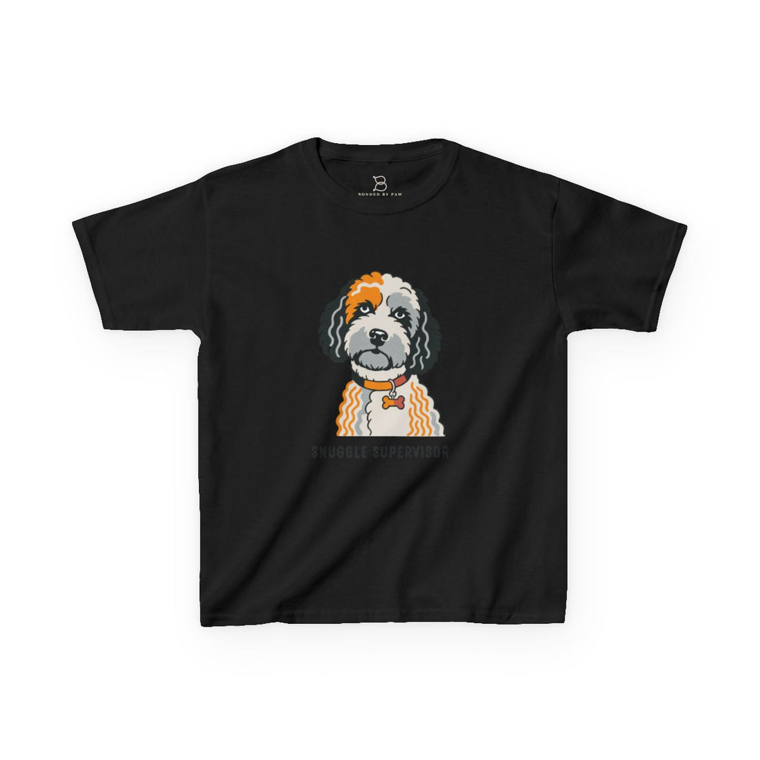 Black — Front | Cockapoo Snuggle Supervisor Kids Tee