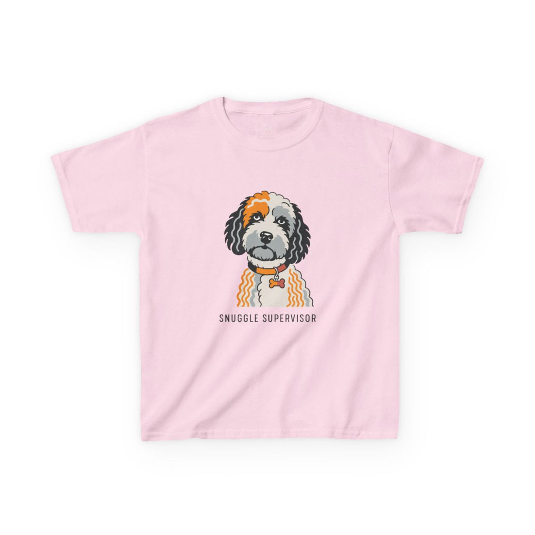 Light Pink — Front | Cockapoo Snuggle Supervisor Kids Tee
