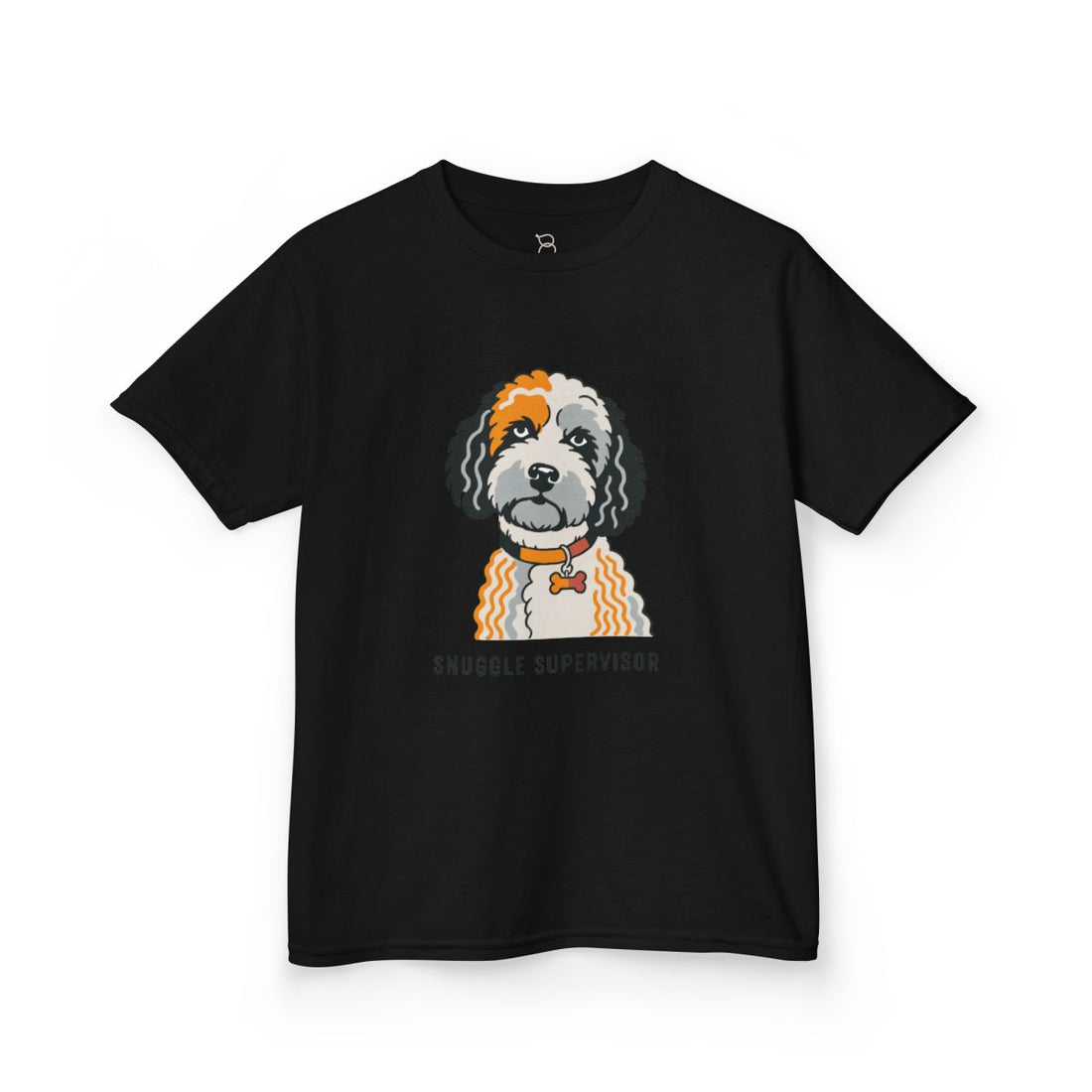 Black — Front | Cockapoo Snuggle Supervisor Kids Tee