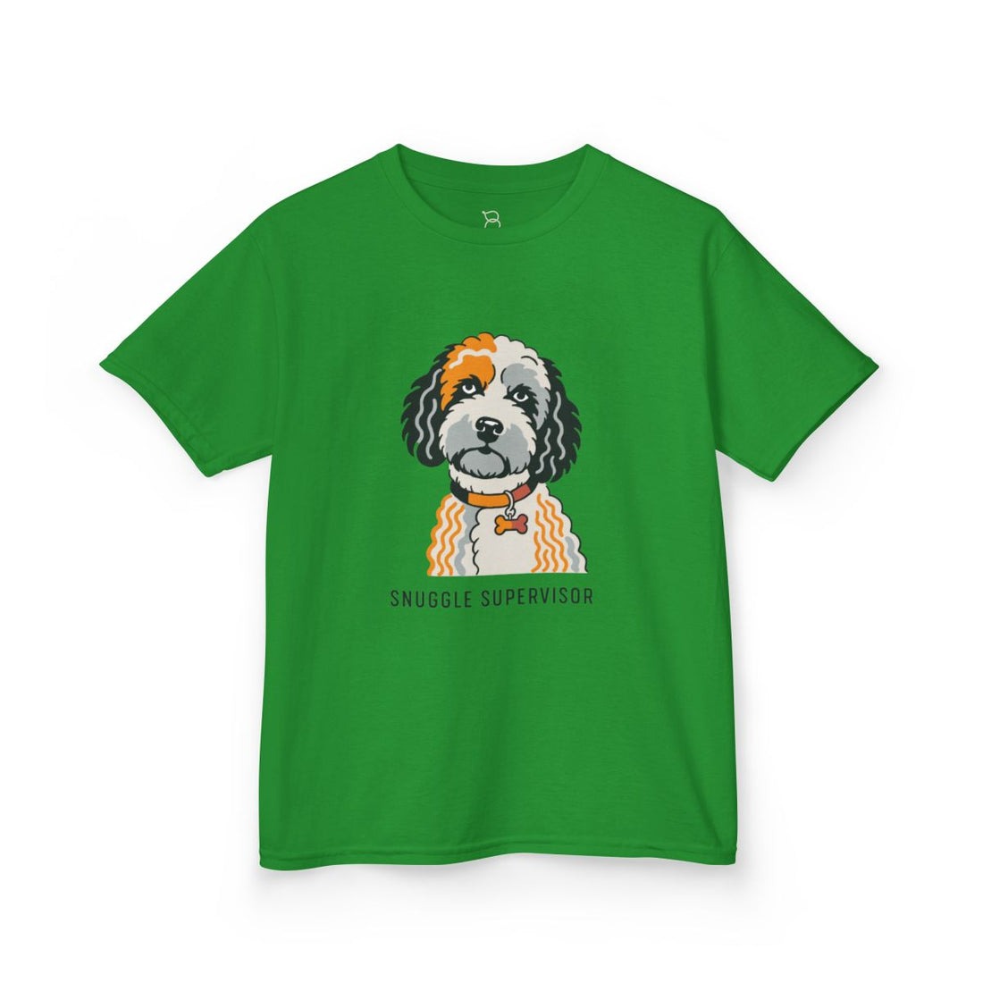 Irish Green — Front | Cockapoo Snuggle Supervisor Kids Tee