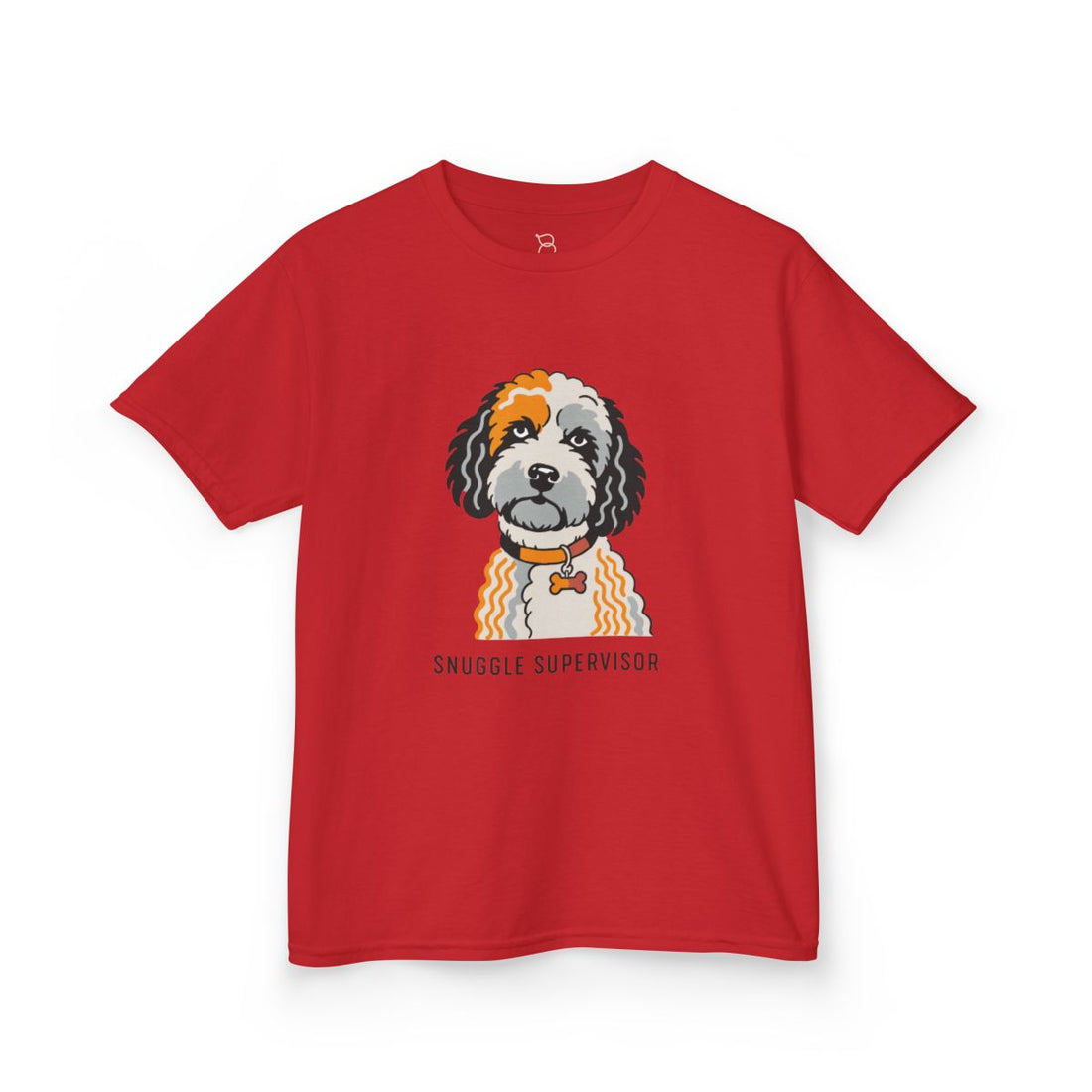 Red — Front | Cockapoo Snuggle Supervisor Kids Tee