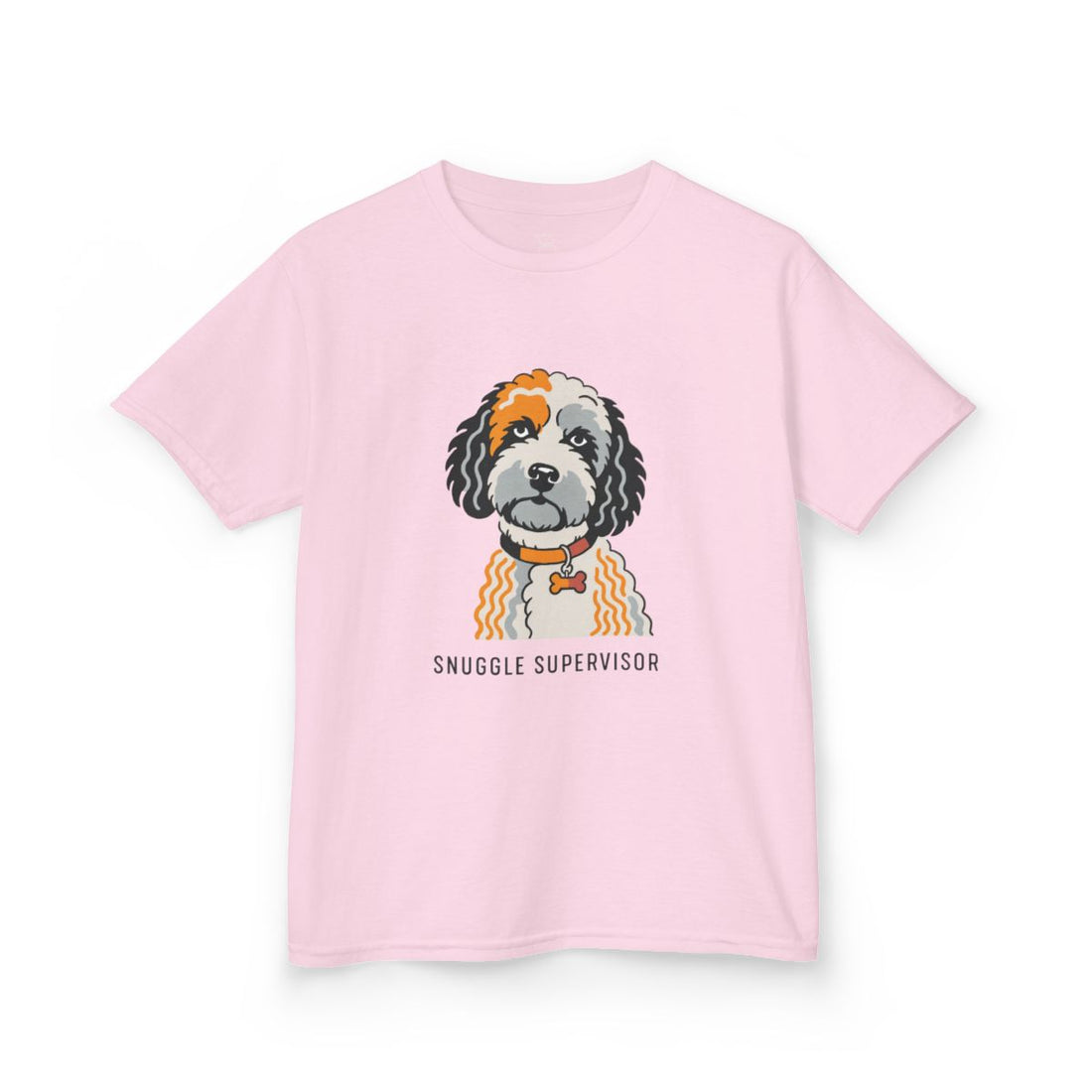 Light Pink — Front | Cockapoo Snuggle Supervisor Kids Tee