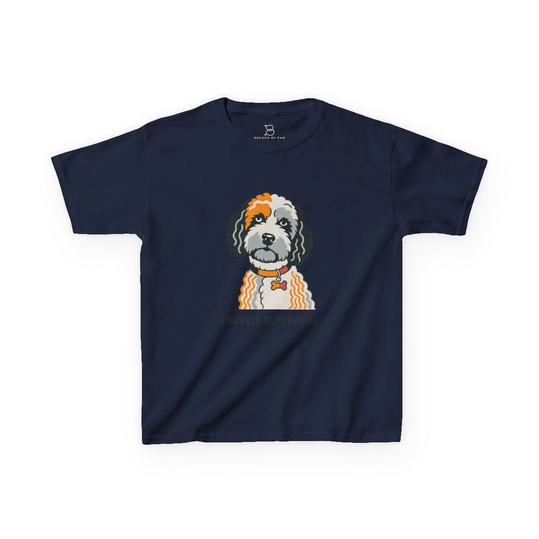 Navy — Front | Cockapoo Snuggle Supervisor Kids Tee