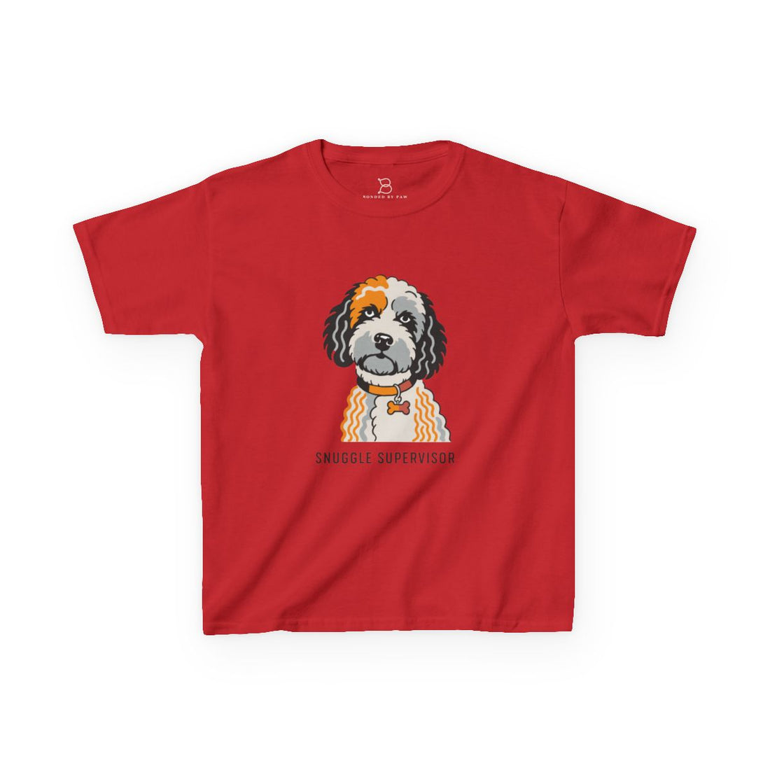 Red — Front | Cockapoo Snuggle Supervisor Kids Tee