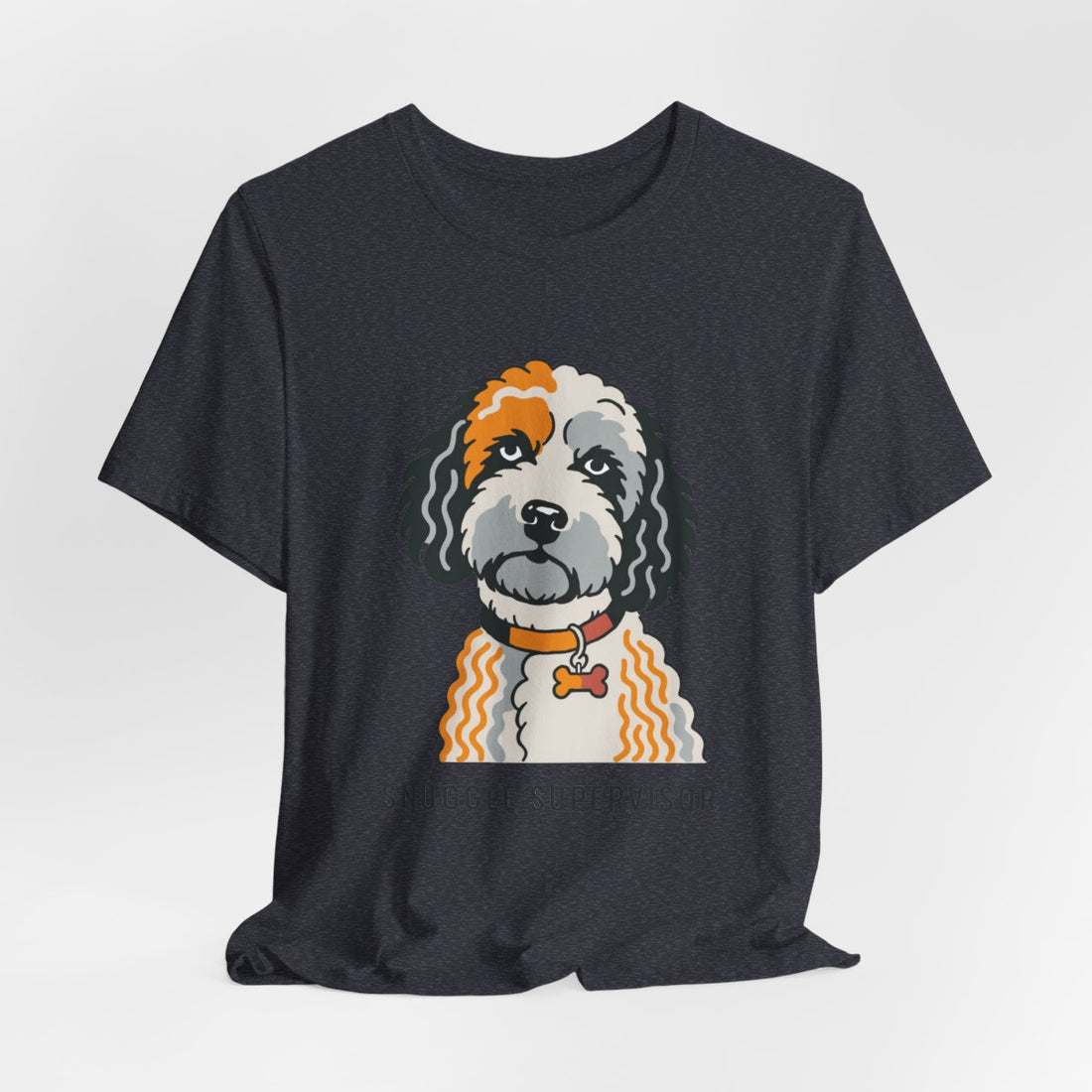 Heather Navy — Hanging | Cockapoo Snuggle Supervisor Men's Tee
