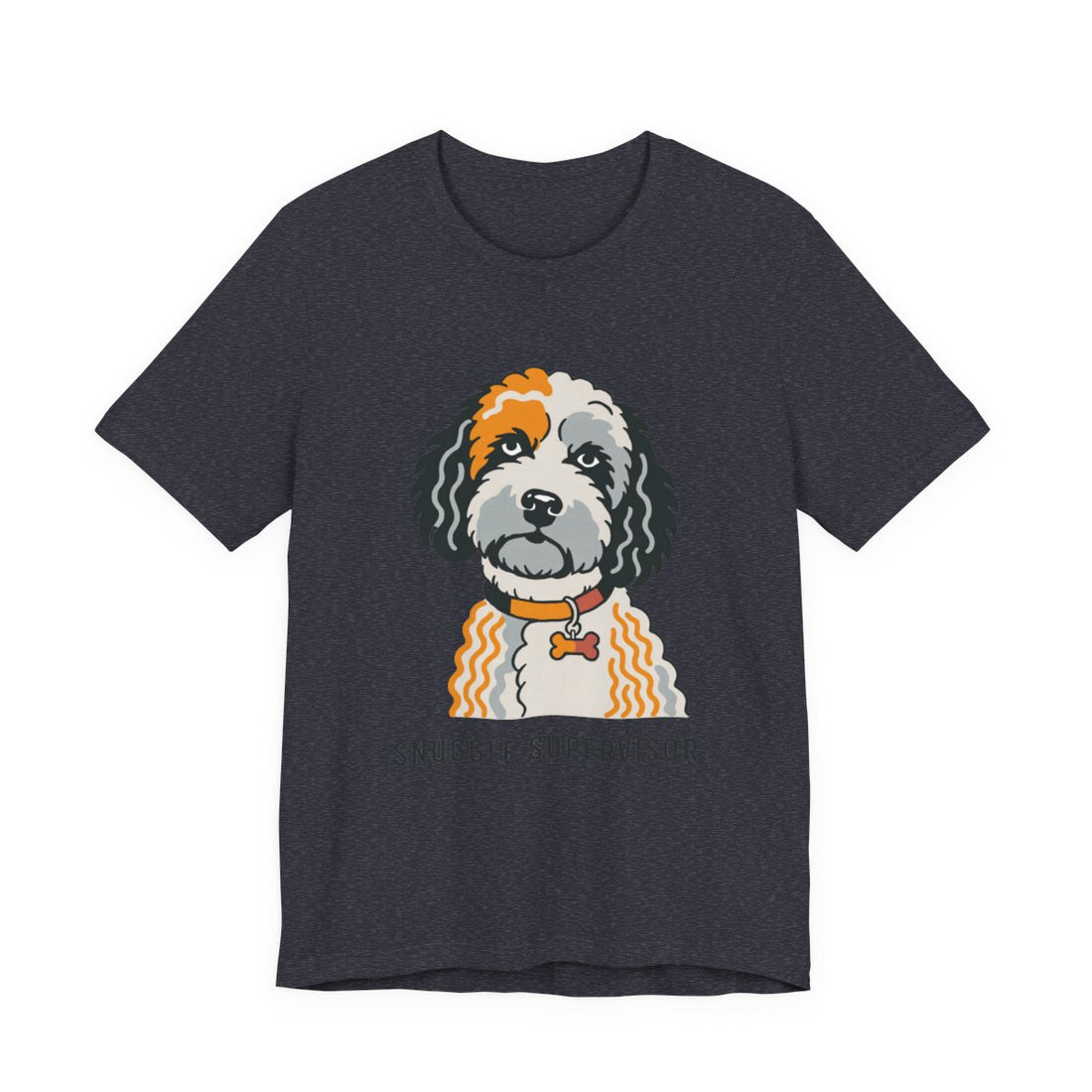 Heather Navy — Front | Cockapoo Snuggle Supervisor Men's Tee
