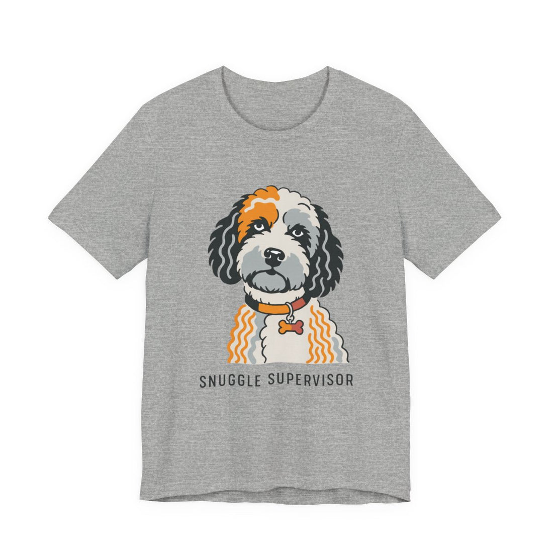 Athletic Heather — Front | Cockapoo Snuggle Supervisor Men's Tee