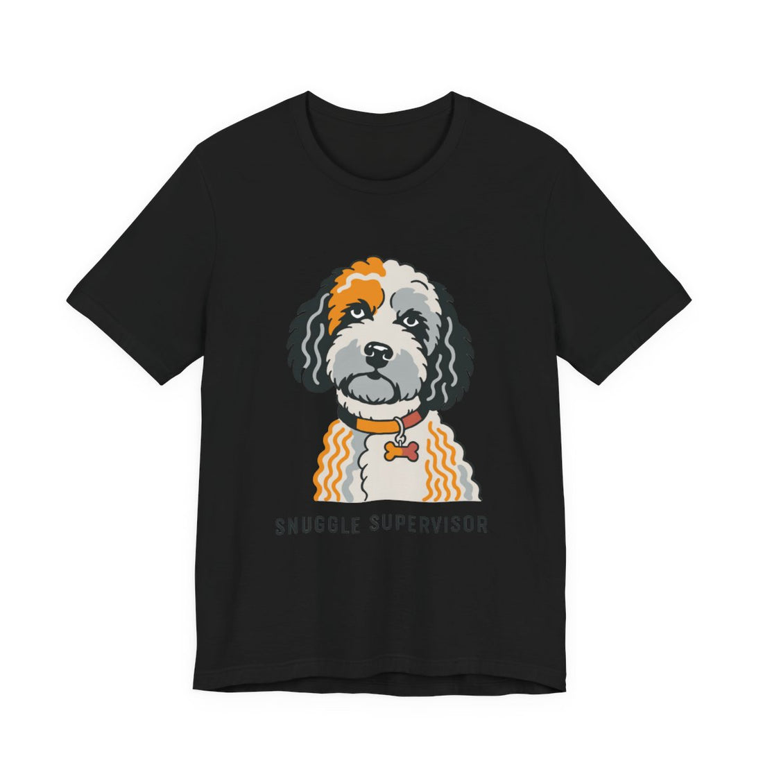 Black — Front | Cockapoo Snuggle Supervisor Men's Tee