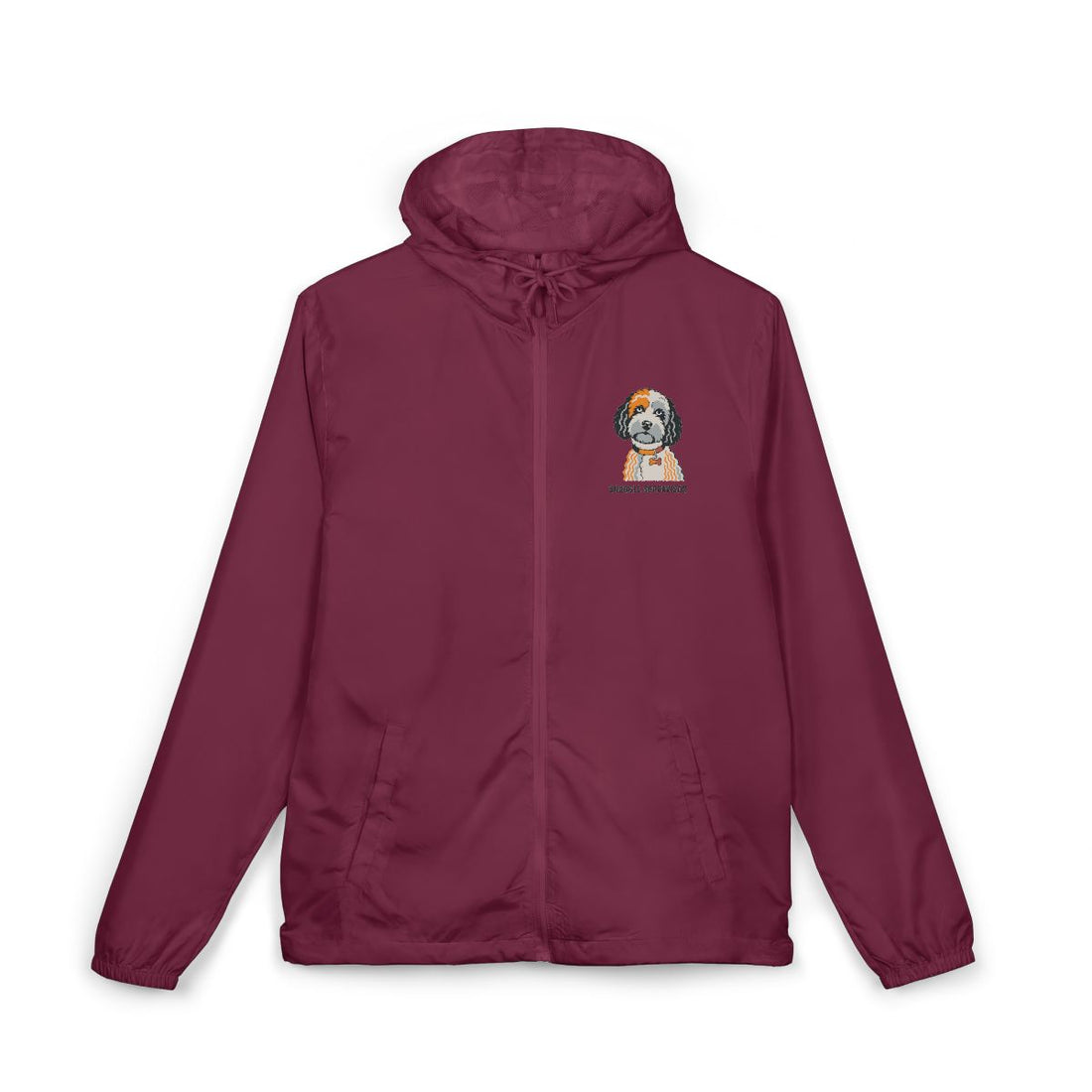Maroon — Front | Cockapoo Snuggle Supervisor Windbreaker