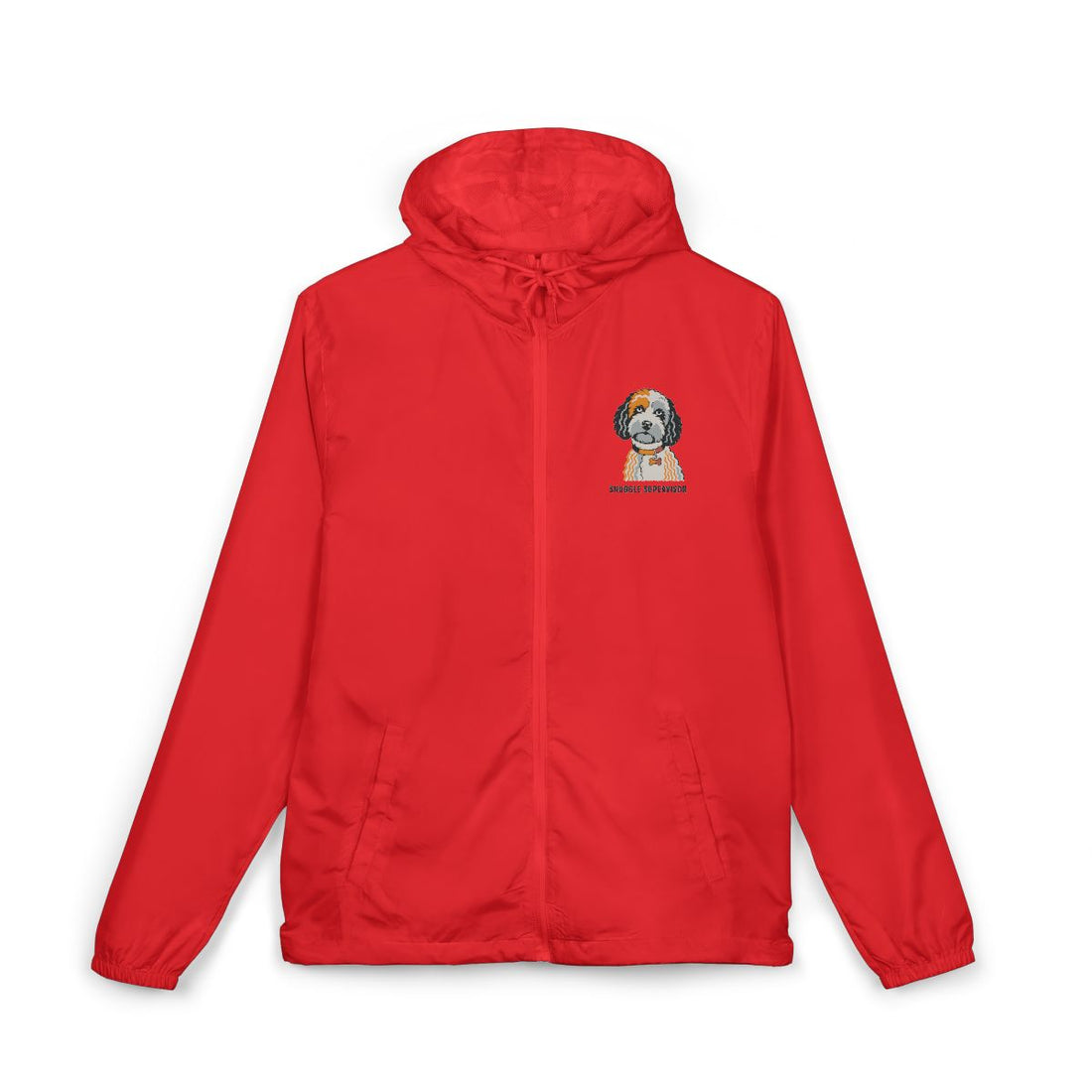 Red — Front | Cockapoo Snuggle Supervisor Windbreaker
