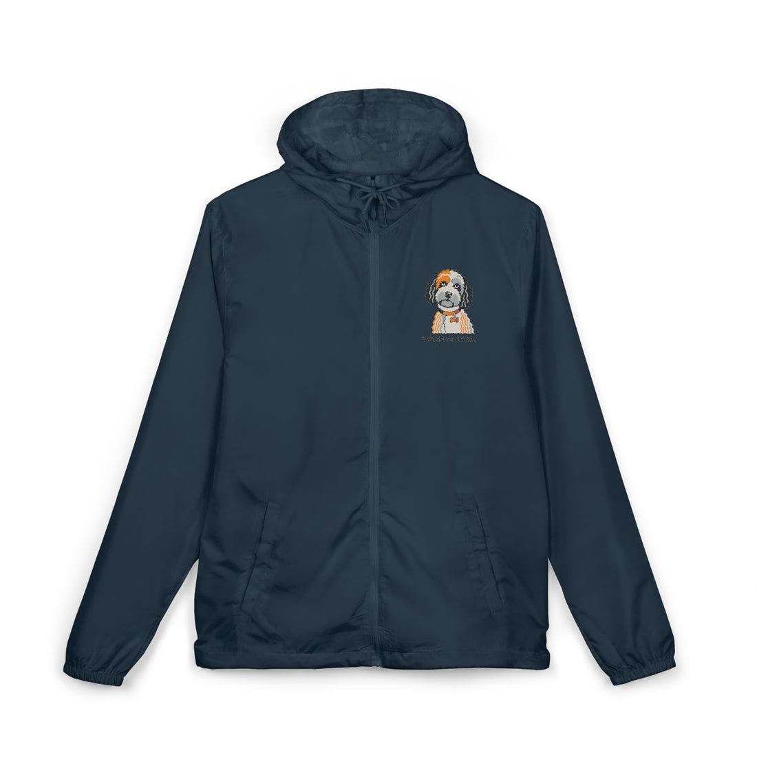Classic Navy — Front | Cockapoo Snuggle Supervisor Windbreaker