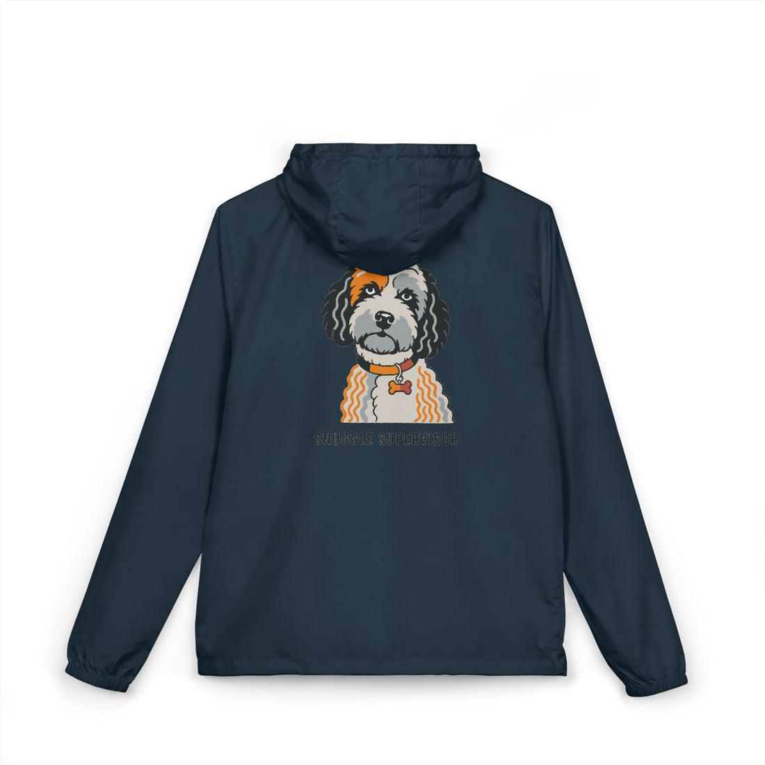 Classic Navy — Back | Cockapoo Snuggle Supervisor Windbreaker
