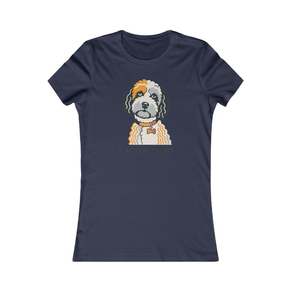 Navy — Front | Cockapoo Snuggle Supervisor Women's Tee