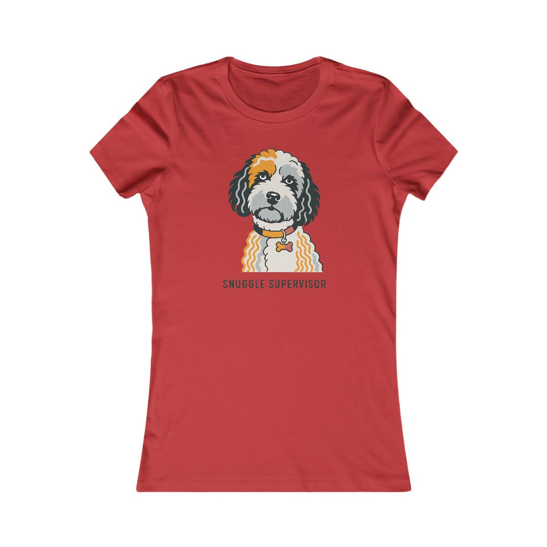 Red — Front | Cockapoo Snuggle Supervisor Women's Tee
