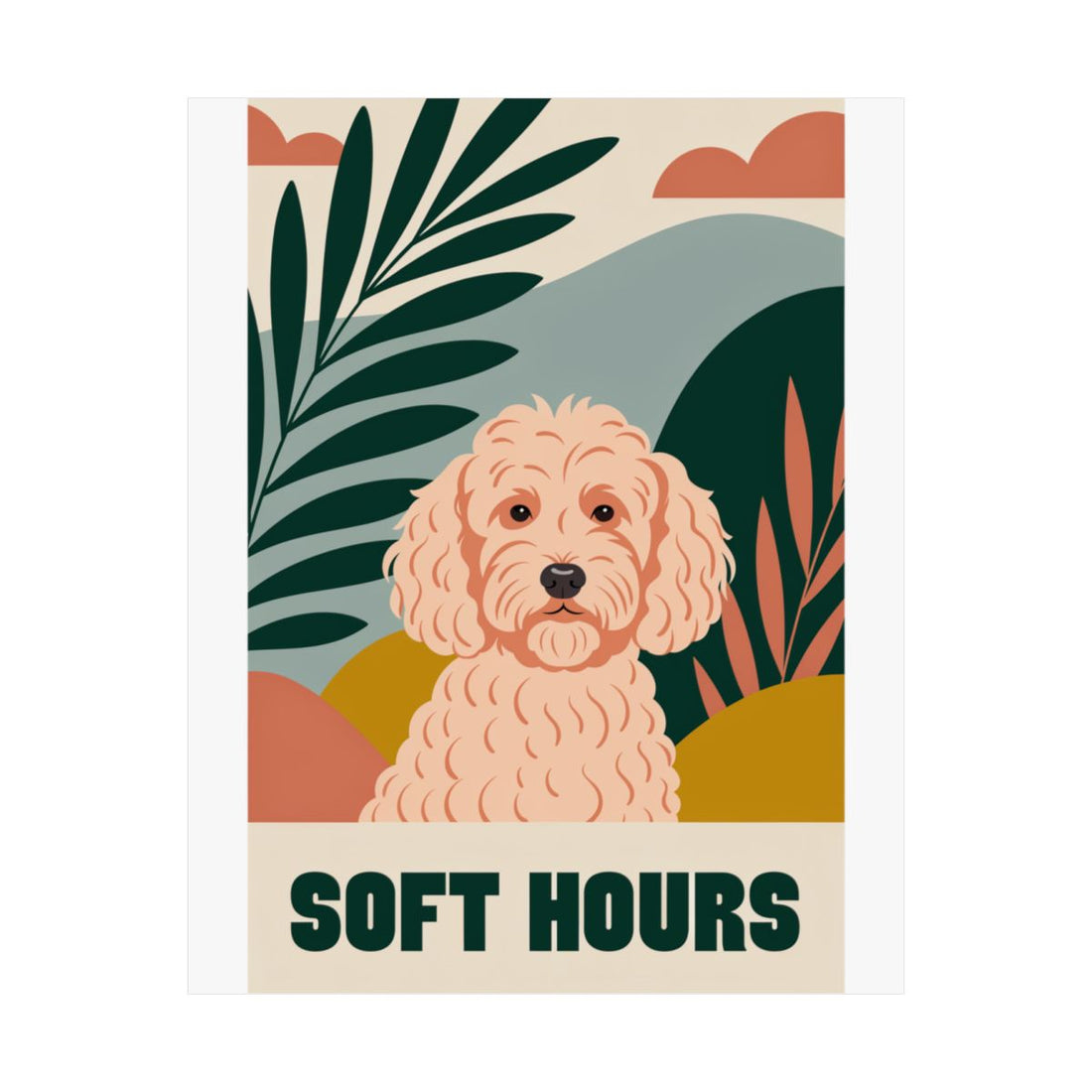 16″ x 20″ — Front | Cockapoo Soft Hours Wall Art Poster